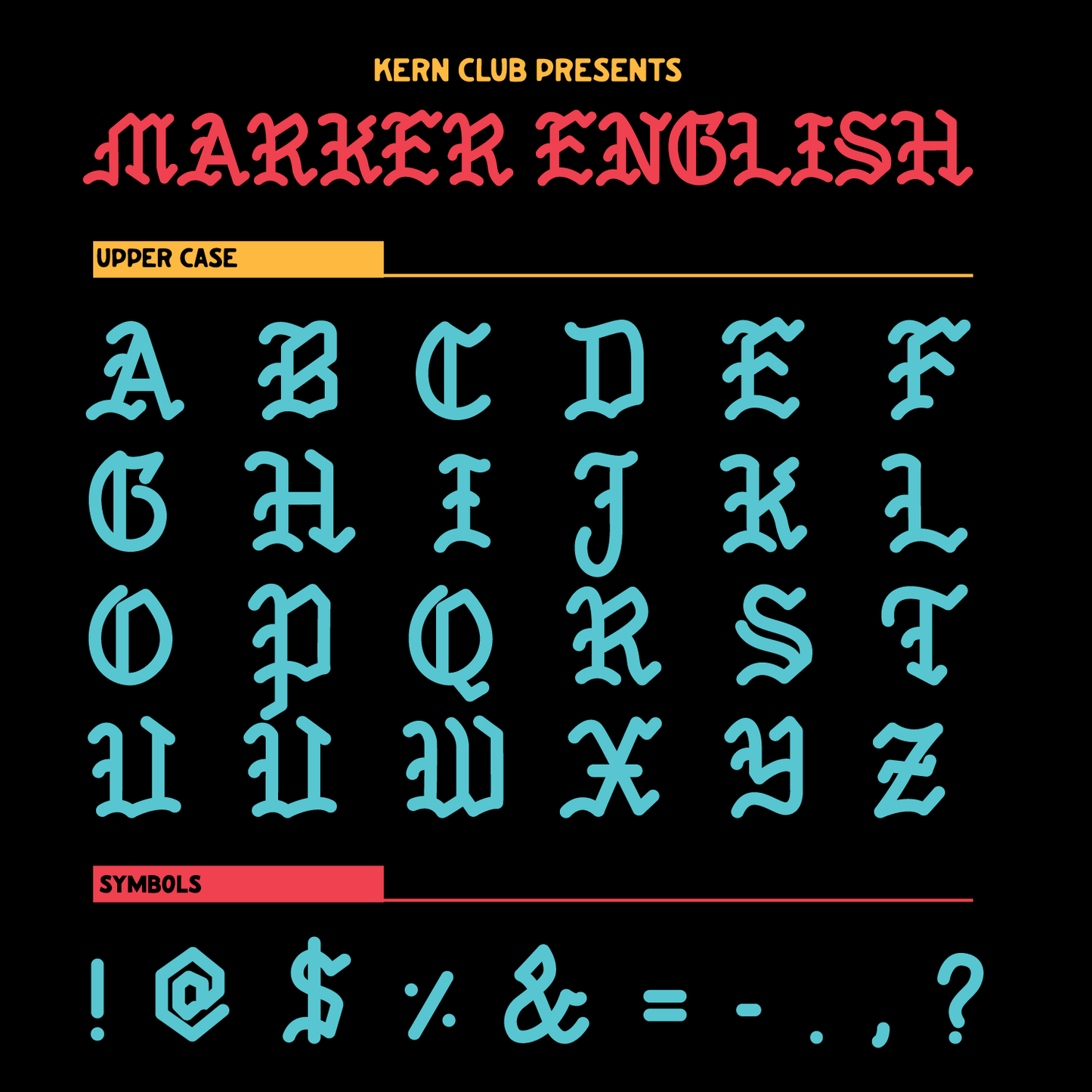 Marker English Font