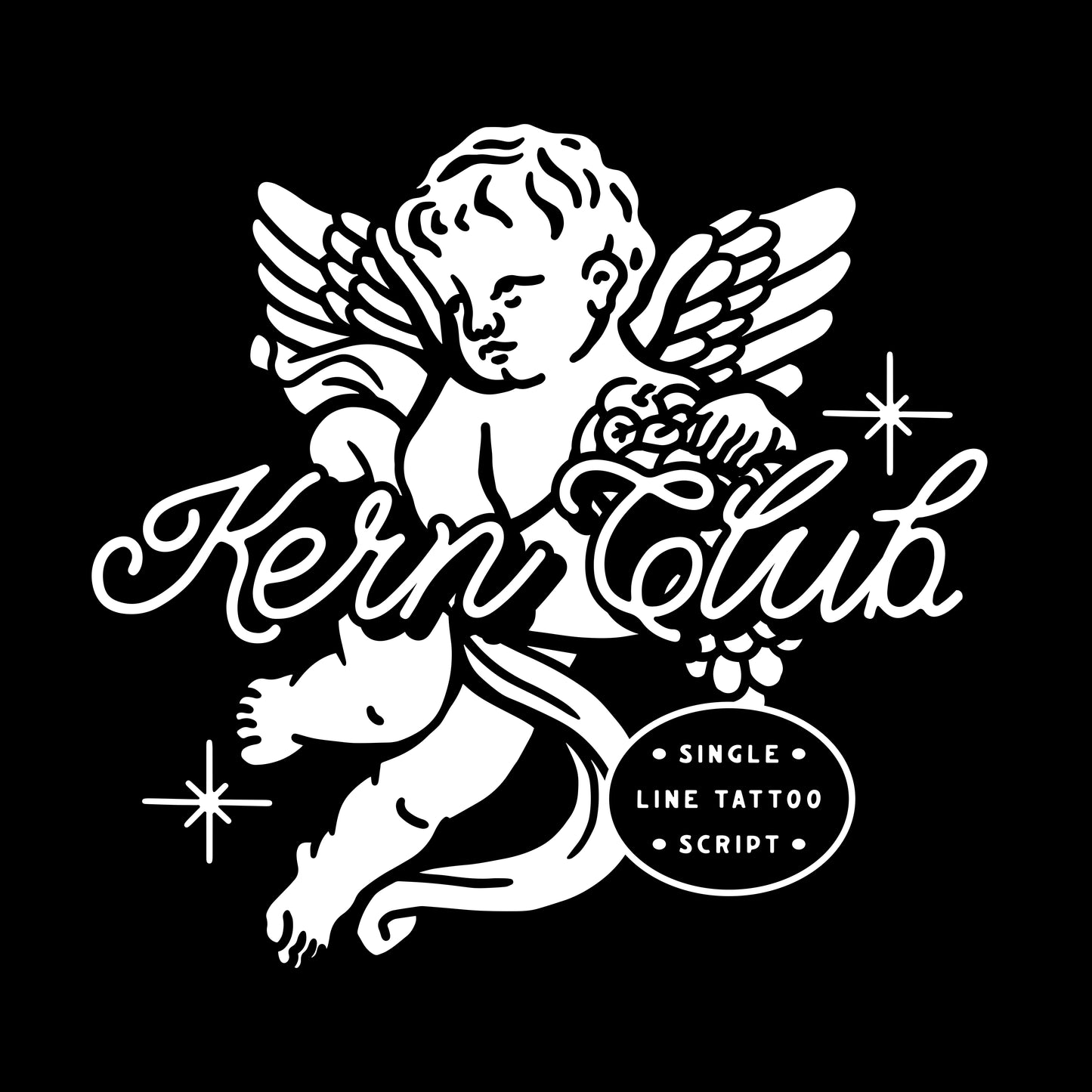 Single Line Tattoo Script Font