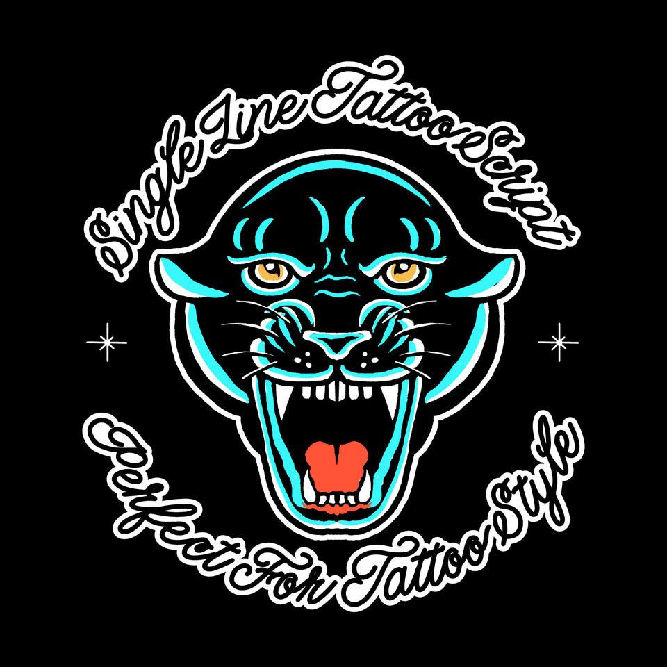 Single Line Tattoo Script Font