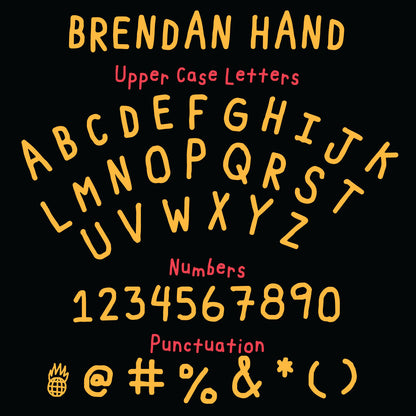 Brendan Hand Font