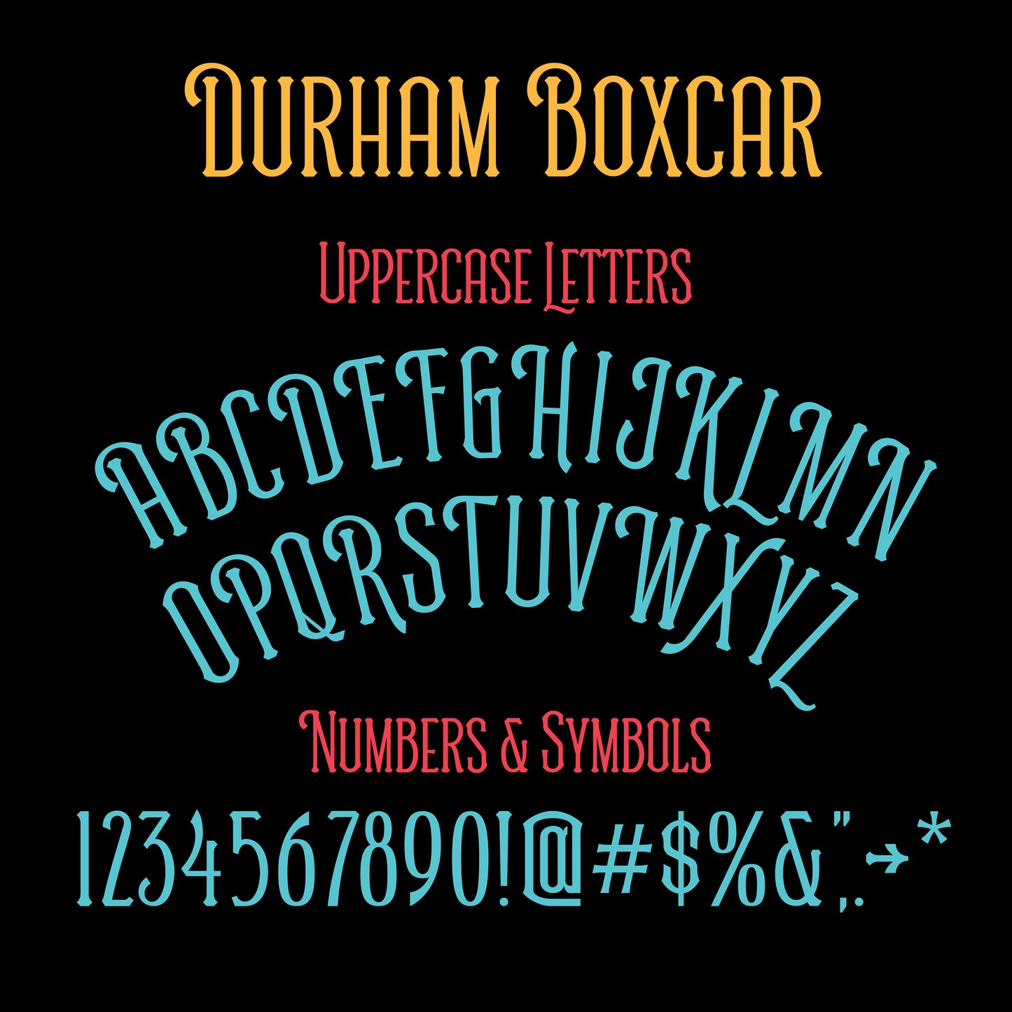 Durham Boxcar Font