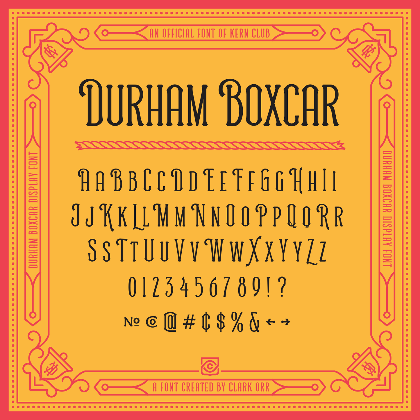 Durham Boxcar Font