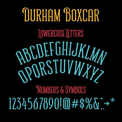 Durham Boxcar Font