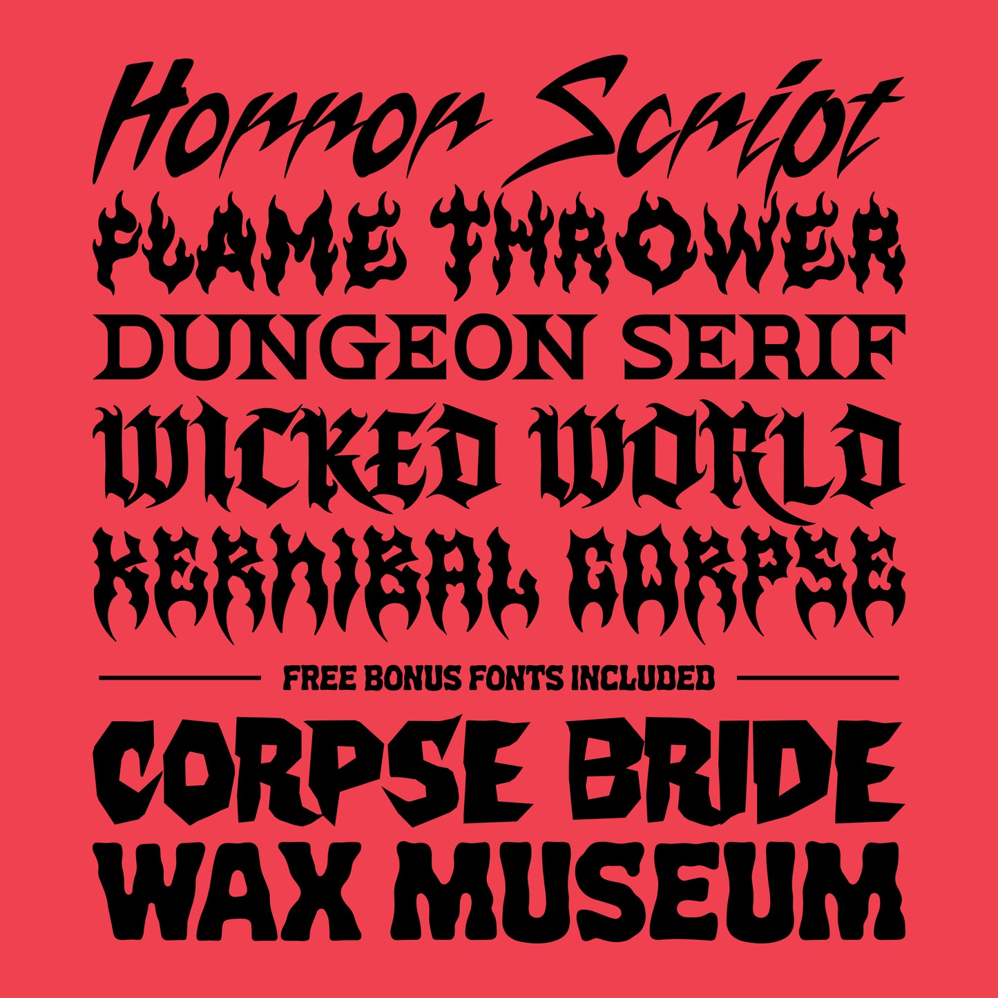 Horror Font Pack