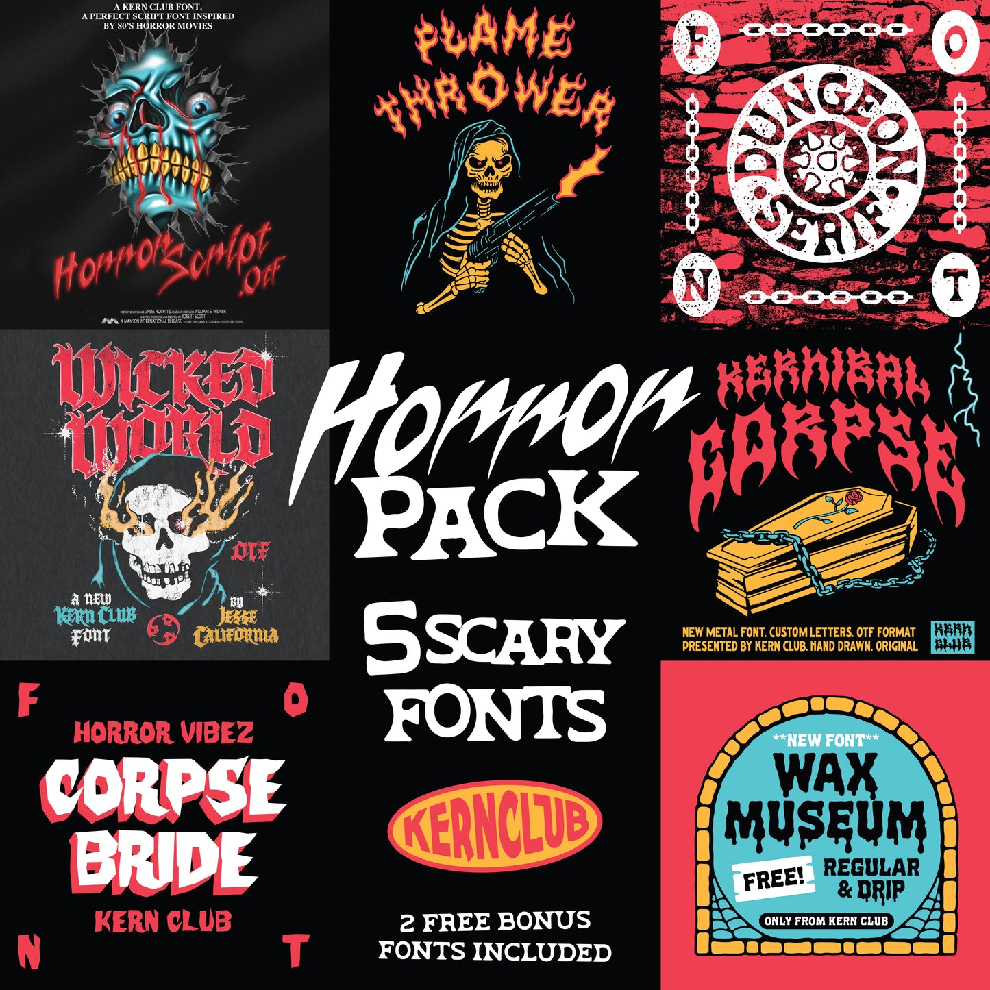 Horror Font Pack