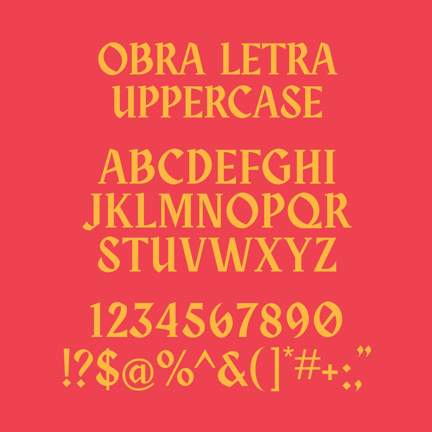 Obra Letra Font