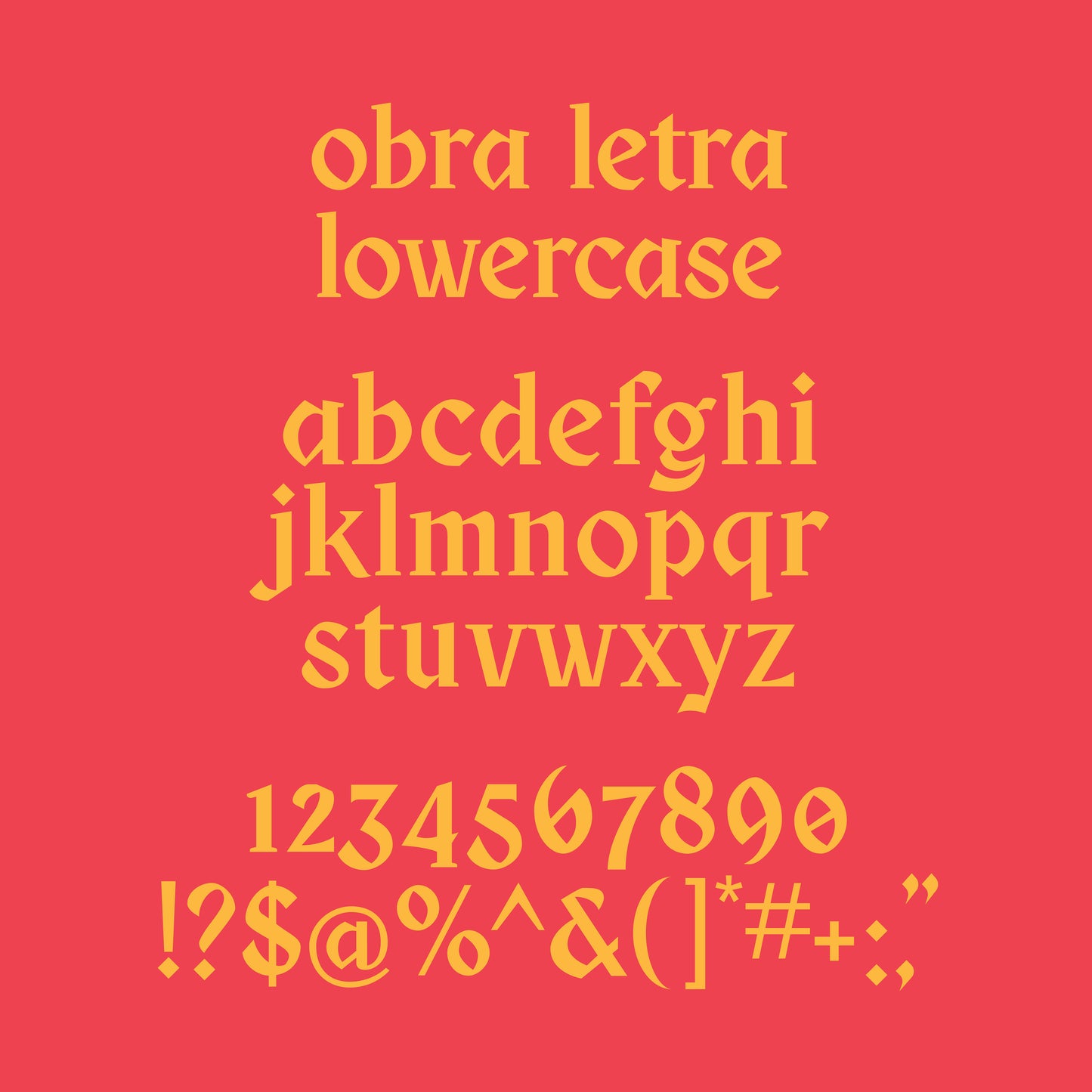 Obra Letra Font