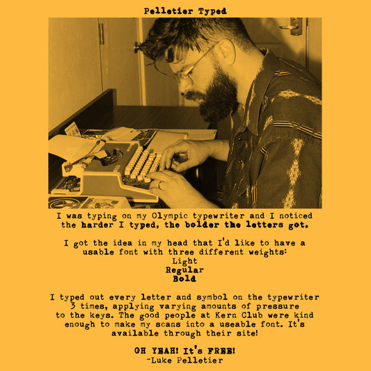 Pelletier Typed Font