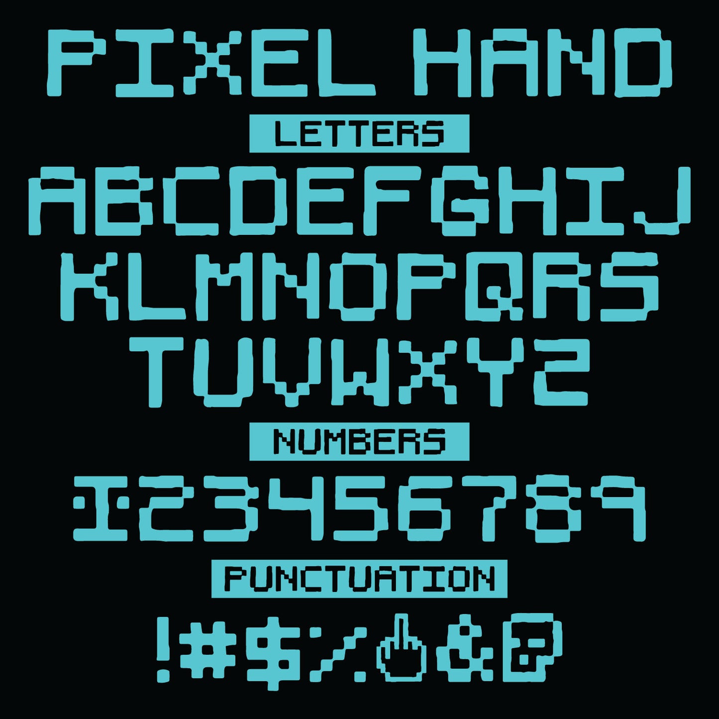 Pixel Hand Font