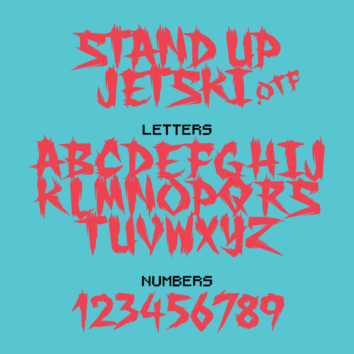 Stand-Up Jetski Font